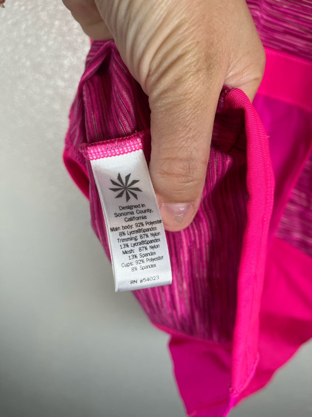 Athleta Space Dye Pocket PR Hot Pink Racerback Athletic Tank Top Women’s MD - Picture 7 of 12
